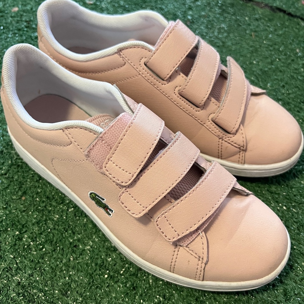 Almost New - Lacoste Light Pink Velcro Sneakers